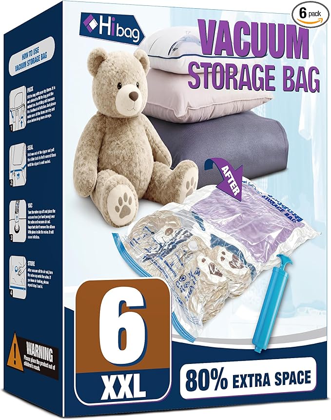 XXL Jumbo 47''X35'' Vacuum Storage Space Bags Extra Large by HIBAG