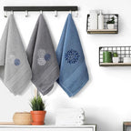 Dahlia Flower Hand Towels Farmhouse Bathroom Towels 14x29 Inch Embroidered - Image 4