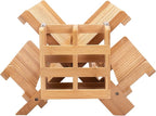 Bamboo Dish Drying Rack, 3-Tier Collapsible Wooden Dish Rack - Image 9
