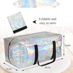6 Pack Heavy Duty Moving Bags Extra Large Waterproof Foldable Clothing Storage - Image 2