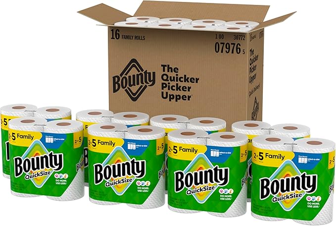 Bounty Paper Towels Quick Size, 16 Family Rolls = 40 Regular Rolls - Image 10