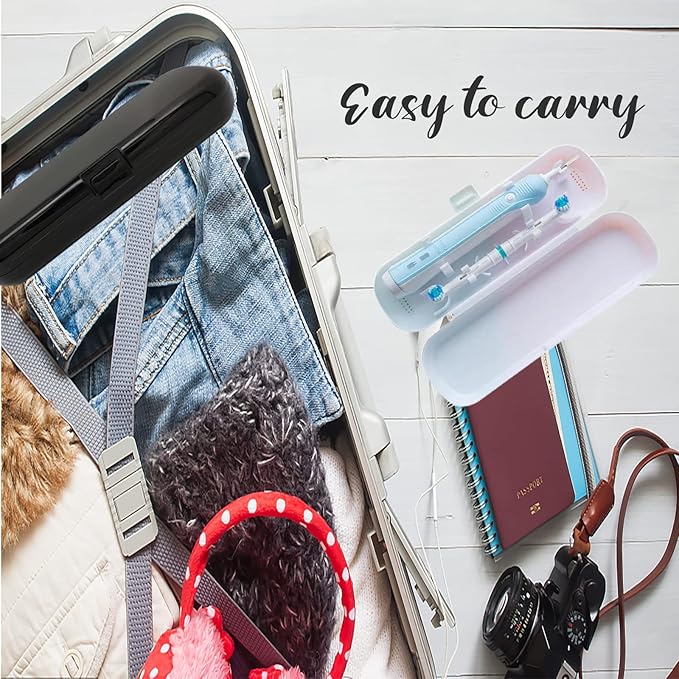 2 Pcs Electric Toothbrush Travel Case, Portable Travel Toothbrush Holder - Image 6