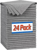FIXSMITH Microfiber Cleaning Cloth, Shop Towels Bulk, 24 Pack Grey Microfiber by FIXSMITH