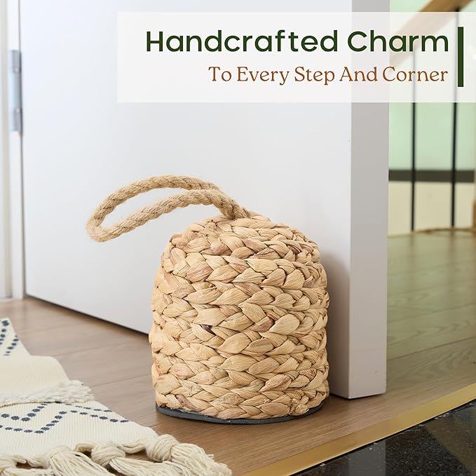4.4lbs Natural Door Stopper for Bottom of Door Decorative Heavy Duty Door Stop - Image 5