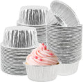 Aluminum Foil Baking Cups, 150 Pack Disposable 5 Oz Ramekins Aluminum Cupcake by IMPOFFI