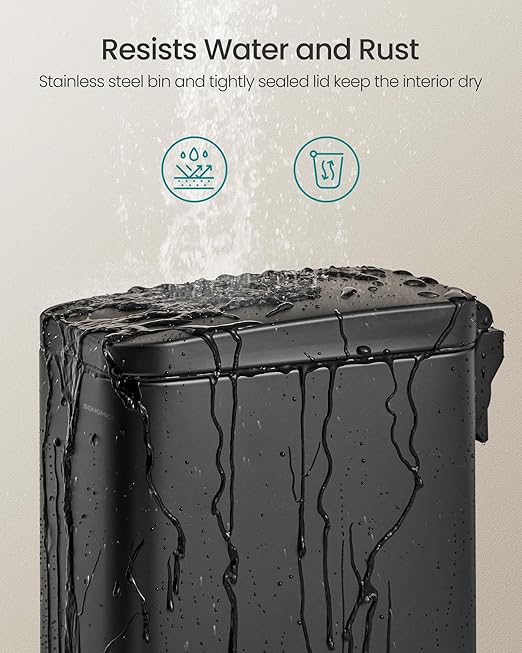 SONGMICS Bathroom Trash Can, 1.3 Gallon Small Trash Bin - Image 4
