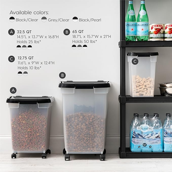 IRIS USA Airtight Dog Food Storage Container, WeatherPro, Removable Wheels - Image 10