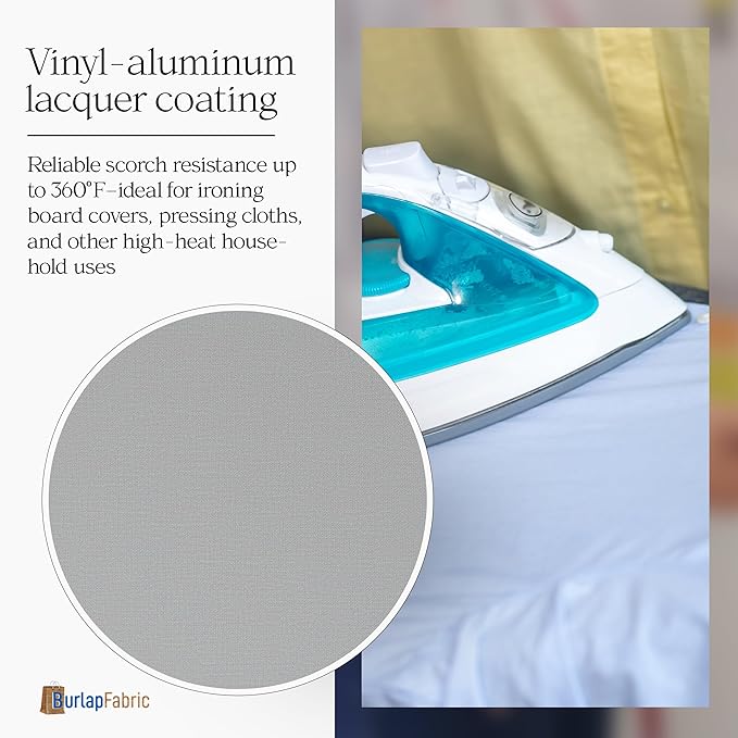60" Heat Resistant Thermal Silver Fabric by The Yard – Insulated Material - Image 2