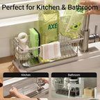 Sponge Holder for Kitchen Sink BANJEKT Sink Caddy Dish Sponge Holder Rustproof - Image 6