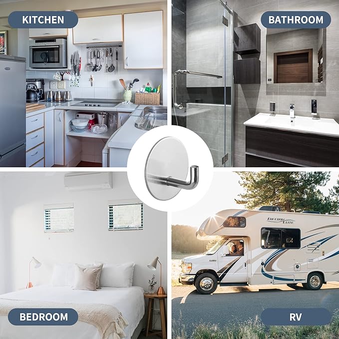 Adhesive Hooks Heavy Duty Waterproof in Shower Hooks - Image 5