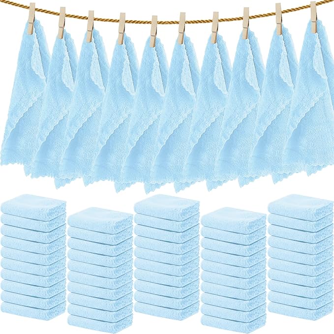 Newwiee 100 Count Washcloths Quick Drying Bathroom Wash Clothes 12 x 12 Inch by Newwiee