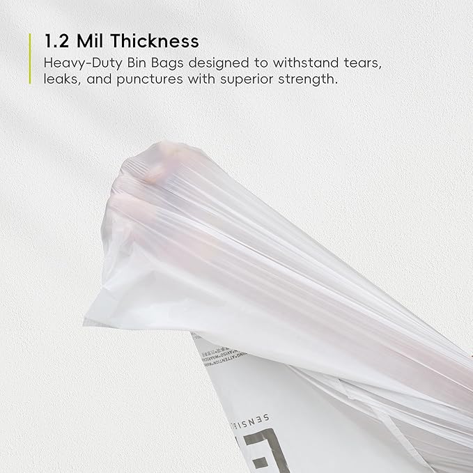 EKO 8 Gallon / 30.3 Liter, Extra-Strong Unscented Garbage Bags, Easy-Dispense - Image 6