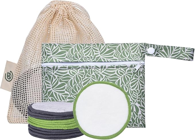Greenzla Reusable Makeup Remover Pads Travel Set by GREENZLA