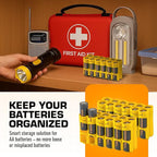 Storacell AA-12 Battery Storage Caddy and Dispenser, Holds 12 AA Batteries - Image 2