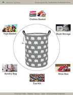 Round waterproof laundry basket, foldable storage basket, laundry Hampers - Image 3