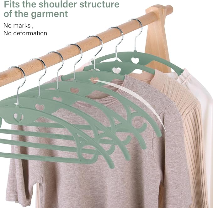 IEOKE Velvet Hangers 50 Pack: Felt Clothes Hangers Heavy Duty Shirt Sweater - Image 6