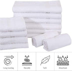 24 Pcs White 16x27 Inch Cotton Blend Economy Hand Towels Salon/Gym/Hotel Super - Image 2
