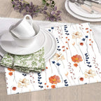 Watercolor Orange Floral Dish Drying Mat - Image 3