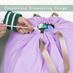 Cotton Canvas Laundry Bag with Handles & Drawstring Straps, Heavy Duty Extra - Image 3