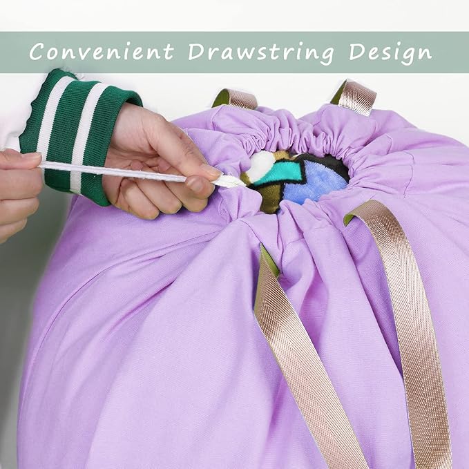 Cotton Canvas Laundry Bag with Handles & Drawstring Straps, Heavy Duty Extra - Image 3