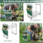 FLINTER 10.2" Wider Garden Kneeler and Seat, Heavy Duty Thick Gardening Bench for Kneeling and Seat - Garden Kneelers for Seniors, Gardening Stools for Women, Grandparents, Gardeners, Gray - Image 4