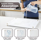 Stone Drying Mat for Kitchen Counter + Sink Caddy | 15.7"x11.8" Diatomaceous - Image 3