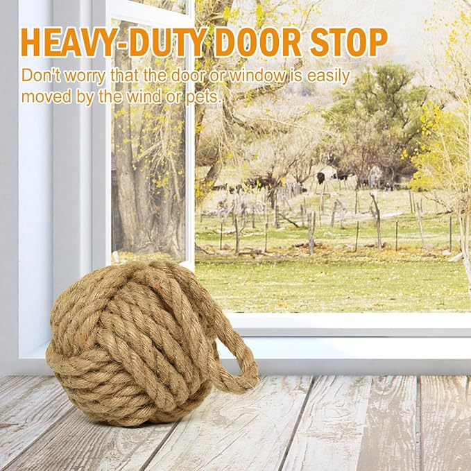 Decorative Door Stoppers Rope Knot Nautical Weighted Decorative Door Stop - Image 3