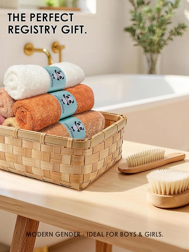 HIPHOP PANDA Baby Washcloths, Rayon Made from Bamboo - Image 5