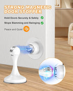 Crosize Magnetic Door Stoppers 8 Pack, Stainless Steel Door Stops - Image 2