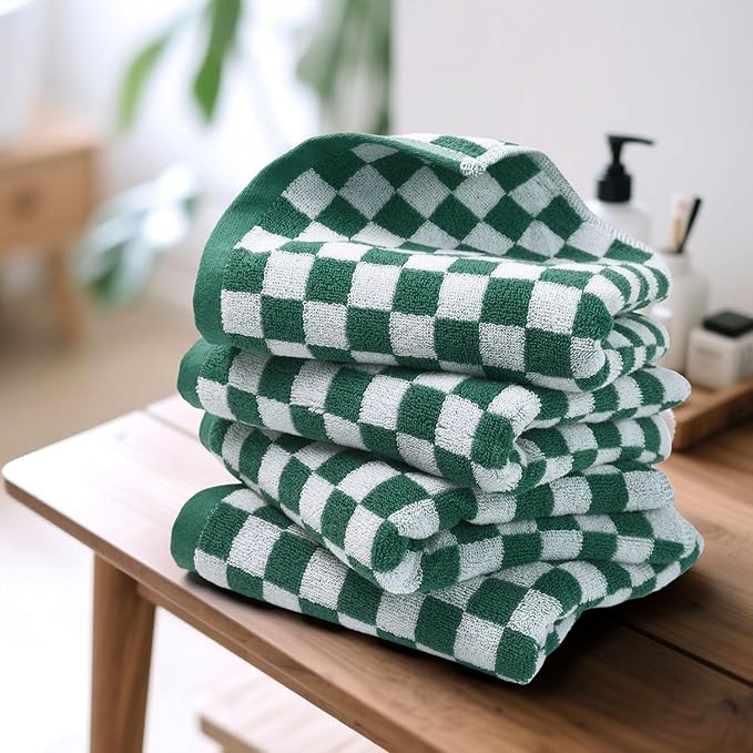 Jacquotha Green Hand Towels 4 Pack, Cotton Decorative Bathroom Hand Towel & - Image 3