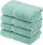 SUPERIOR Egyptian Cotton Pile Hand Towel Set of 4, Ultra Soft Luxury Towels by SUPERIOR
