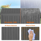 150 Gallon Resin Deck Box, Lockable Patio Outdoor Storage Box for Furniture, Garden Tools and Tools Storage, Waterproof Outside Storage Boxes - Black - Image 6