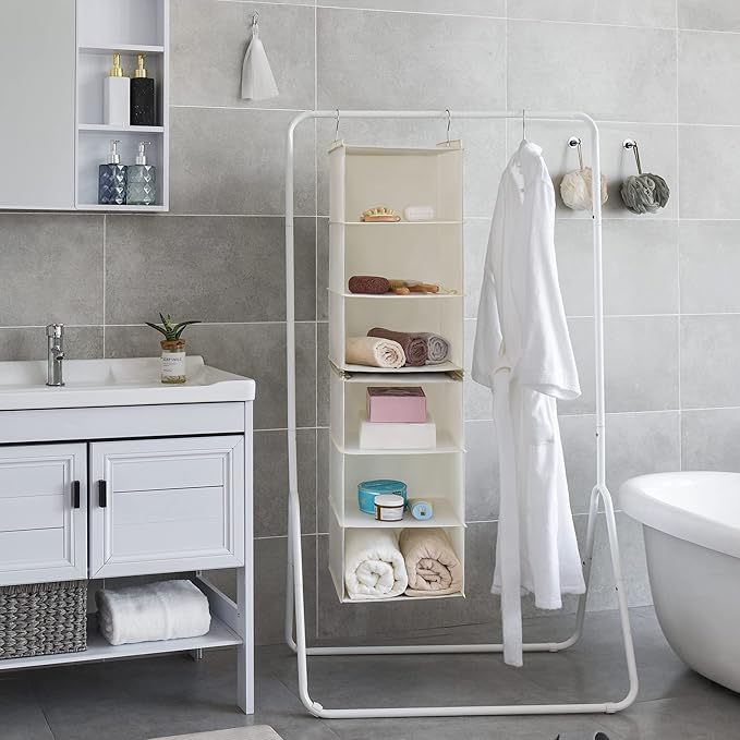 GRANNY SAYS 6-Shelf Hanging Closet Shelves, Separable to 2 Pack 3-Shelf Closet - Image 7