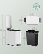 SONGMICS Bathroom Trash Can, 1.3 Gallon Small Trash Bin - Image 7