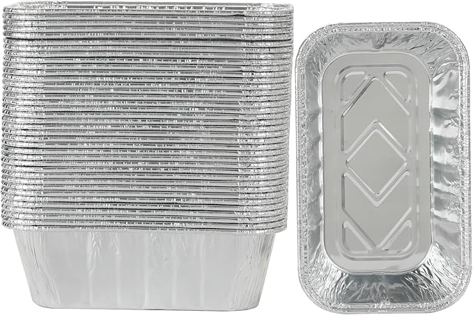 30 Pack 1Lb mini Loaf Pans Heavy Duty Disposable Aluminum Foil Bread Tins by Waytiffer