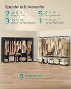 SONGMICS Portable Closet, Wardrobe Closet Organizer - Image 3
