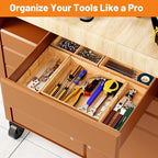 SpaceWhisper Bamboo Drawer Organizer, 5-Piece Drawer Divider - Image 8