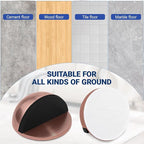 Self Adhesive Door Stoppers, Stainless Steel No Drill Rubber Floor Door Stop - Image 3