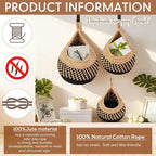 Honeydak Boho Decor Hanging Wall Baskets - Image 3