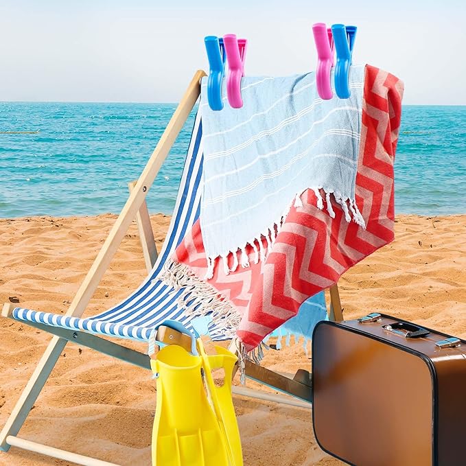 8 Pcs Beach Towel Clips for Beach Chairs, Towel Holder for Beach Chair Pool - Image 4