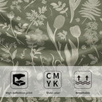 Sage Green Spring Floral Hand Towels - Image 3