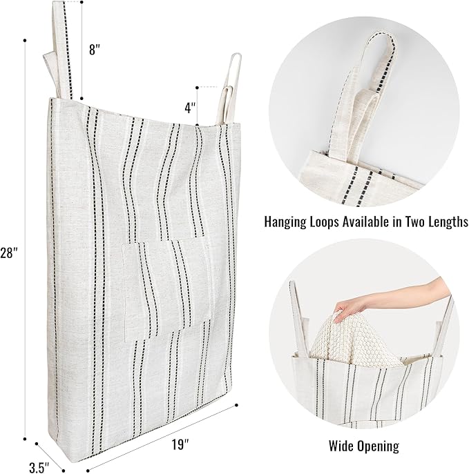 AELS Farmhouse Hanging Laundry Hamper - Image 4