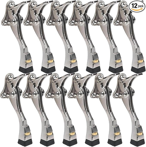 12 Packs Heavy Duty Kickdown Door Stopper, One Touch Adjustable Kickdown Door by ENYZTBI
