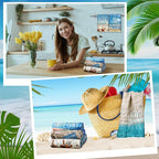 Breling Set of 6 Summer Beach Kitchen Towels Vintage Themed Dish Towel Bathroom - Image 5