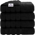 American Soft Linen Luxury 4 Piece Bath Towel Set, 600 GSM 100% Cotton Turkish by AmericanSoftLinen