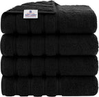 American Soft Linen Luxury 4 Piece Bath Towel Set, 600 GSM 100% Cotton Turkish by AmericanSoftLinen