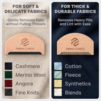 2 PCS Wooden Sweater Comb for De-Pilling Cashmere, Manual Lint Remover - Image 2