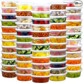 60 Sets Deli Containers with Lids 8 oz, Leak-Proof & BPA Free Airtight Takeout by Dipoo