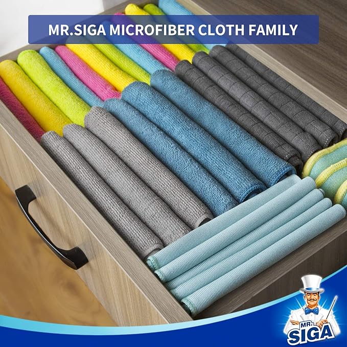 MR.SIGA Microfiber Cleaning Cloth, All-Purpose Cleaning Towels, Size 13.8 x - Image 7