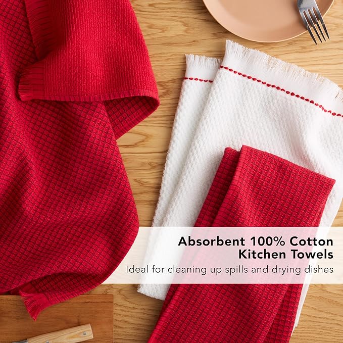KitchenAid Gourmet Series Gridlines Kitchen Towels 3-Pack Set, 100% Cotton - Image 7